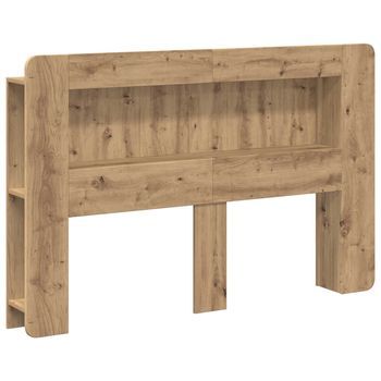Cabecero Con Armario Roble Artisan 160 Cm Madera De Ingeniería Vidaxl