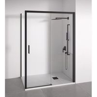 mampara de ducha angular negra 140-145 x 72-75 m  acceso izda bellobath