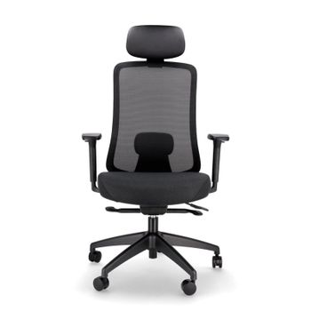Spacio Ardena Silla Ergonómica de Malla con Cabezal Negra