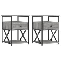 mesitas noche 2 uds madera ingenieria gris sonoma 40x42x55 cm vidaxl