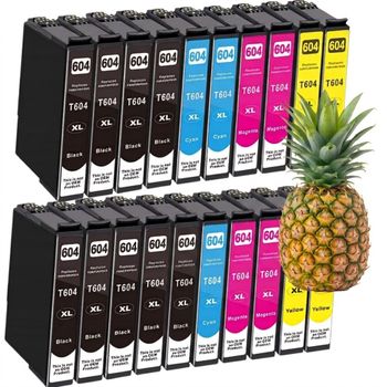 20 cartuchos compatibles para Epson 604XL XP2200 XP2205 XP4200 WF2950 WF2935 XP3200 XP3205 XP4205 WF2930 WF2910 XL  604 XL para XP2200, XP2205, XP3200, XP4200, XP4205, WF2910, WF2930, WF2935, WF2950
