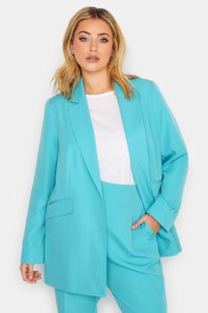 Yours Blazer Azul Turquesa, Mujer Curvy Y Tallas Grandes, Yours