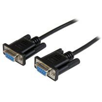 Cable de 2m Nulo de MÃ³dem Serie RS232 DB9 - Hembra a Hembra - Color Negro