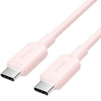 cable usb-c vention trcpf 1m rosa 60w 3a transferencia 480mbps