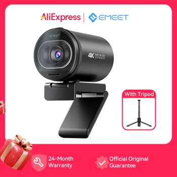 Cámara web de transmisión 4K 1080P 60FPS EMEET S600 Cámara USB para ordenador/portátil con micrófonos duales para videojuegos/Youtube/videollamadas