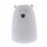 lampara de noche infantil led oso blanco