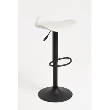 Pack 6 Taburetes Rox Black De Polipiel 83*37*37 Cm - Blanco