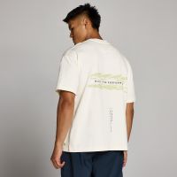 camiseta grafica hybrid built for performance para hombre de mp - blanco vintage - s
