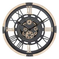 reloj mecanico de madera d80cm