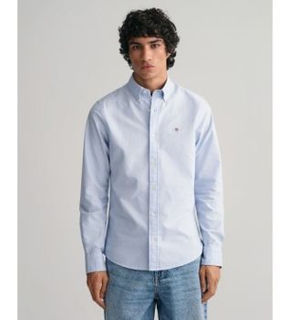 Gant para hombre. 3000202 Camisa Oxford Slim Fit azul (M), Casual, Algodón, Clásico, Manga larga