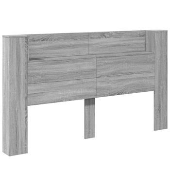Cabecero Cama Mueble De Dormitorio De Cama Con Led Sonoma 180 X 16,5 X 103,5 Cm Gris M02_0004570