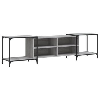 Mueble Tv | Mueble De Salón | Armario Tv Madera De Ingeniería Gris Sonoma 203x37x50 Cm