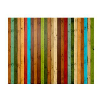 Papel Pintado 3d - Wooden Rainbow (350x270 Cm)