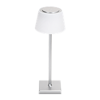 aigostar lampara de mesa inalambrica recargable usb lampara de escritorio tactil regulable 3 modos de color lampara de noche ip54 impermeable para interior y exterior dormitorio - plateado