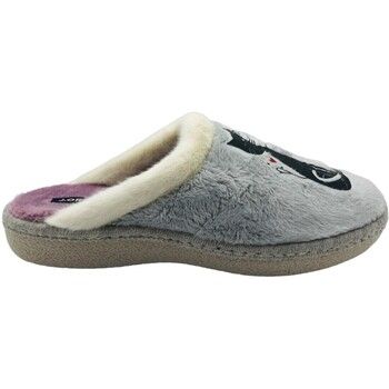Pinturines Pantuflas Zapatillas de casa mujer J'Ortega C-385 gatos gris para mujer