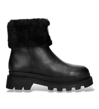 Blauer para mujer. F6KIMMEL10 Botines de piel Kimmel 10 negro (41), Plano, Cremallera, Casual