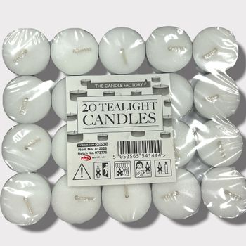 20 Tealight Candles - 3 Hour