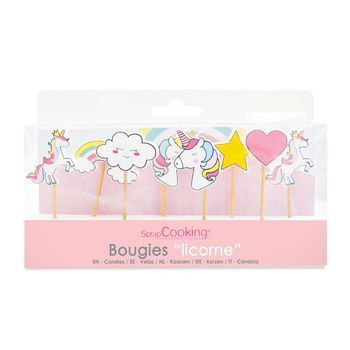 8 Velas De Unicornio