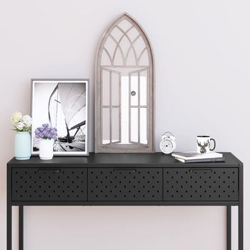 Espejo Decorativo | Espejo De Hierro Color Arena Para Uso Interior 70x30 Cm Cfw578107