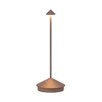 lampara de mesa zafferano led regulable color bronce 22w ip54