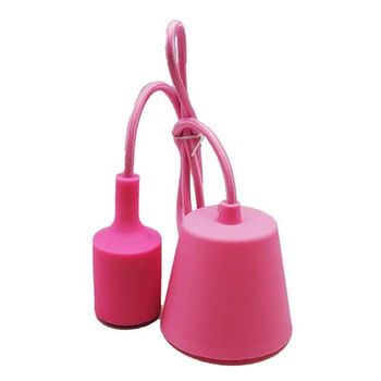 Portalámparas, cable y florón de silicona (12 colores)
