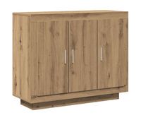 aparador - mueble de almacenamiento de madera de ingenieria roble artisan 92x35x75 cm es3697