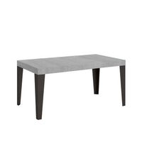 mesa extensible 120380x90 cm flame premium patas hormigon antracita