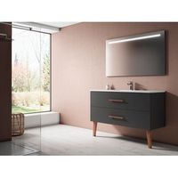 mueble fusta 120 cm 2c antracita mate pack mueble  lavabo
