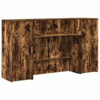 mostrador de recepcion roble ahumado 180x50x1035 cm vidaxl