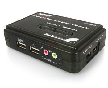 StarTech Kit Conmutador KVM USB + Audio 2 Puertos
