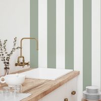 papel pintado autoadhesivo rayas verdes  65x260cm