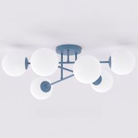 plafon de techo nicolo azul 6 luces