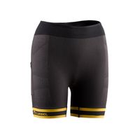 mallas cortas lurbel spirit negro amarillo mujer talla s
