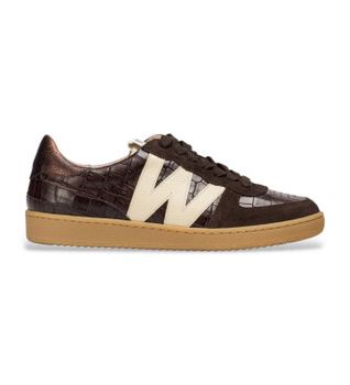 Wonders para mujer. AP-2002 Zapatillas Nubia 02 marrón (37), Piel, Plano, 1 a 3cm, Cordones, Casual