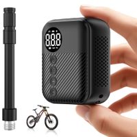 bomba de bicicleta electrica portatil mini carsun inflador de neumaticos inalambrico 150 psi max bateria de 480 mah con pantalla