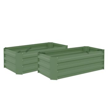 Jardineras exterior grandes 100x50x30 cm verde