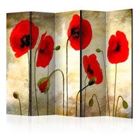 biombo - golden field of poppies ii 225x172 cm