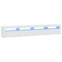 mueble de tv  mueble de salon  mesa de tv con luces led blanco 240x35x40 cm