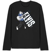 elvis presley camiseta manga larga on his toes para hombre