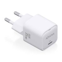 aisens cargador gan 35w 1x usb-c pd30 qc40 blanco