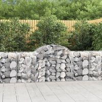 cestas de gaviones 4 piezas  gavion para piedras  gavion decorativo forma de arco hierro 200x50x80100 cm cfw823293