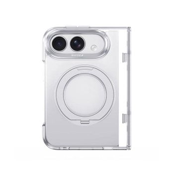 Funda para móvil Raptic Air Stand transparente con soporte MagSafe para iPhone Duo