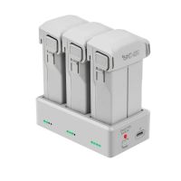yx concentrador de carga rapida inteligente 3 en 1 con 3 baterias cargador rapido usb para dron rc dji mini 3 pro quadco