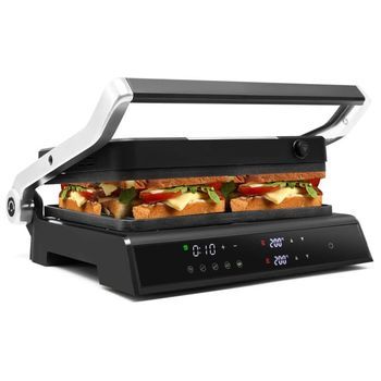 Parrilla Prensa Panini 3 En 1 Con Placas Antiadherentes Parrilla Eléctrica 14 Cm