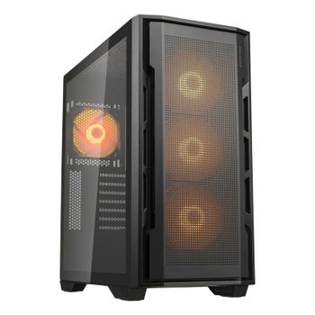 Torre Cougar Midi Tower ATX EATX Vidrio Templado RGB 4 Ventiladores USB-C Negro