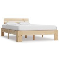 estructura de cama sin colchon madera maciza de pino 120x200 cm vidaxl