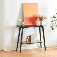 mesa consola taivalkoski 100x35x80cm - negroratan encasa