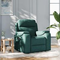 sillon de salon  silla  sillo reclinable de tela verde oscuro cfw120090