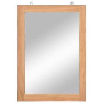 Espejo De Pared Madera De Teca Maciza 50x70 Cm Vidaxl