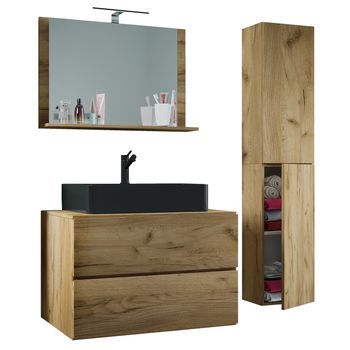 4 Piezas Lavabo Muebles De Baño Lendas 80 Cm L